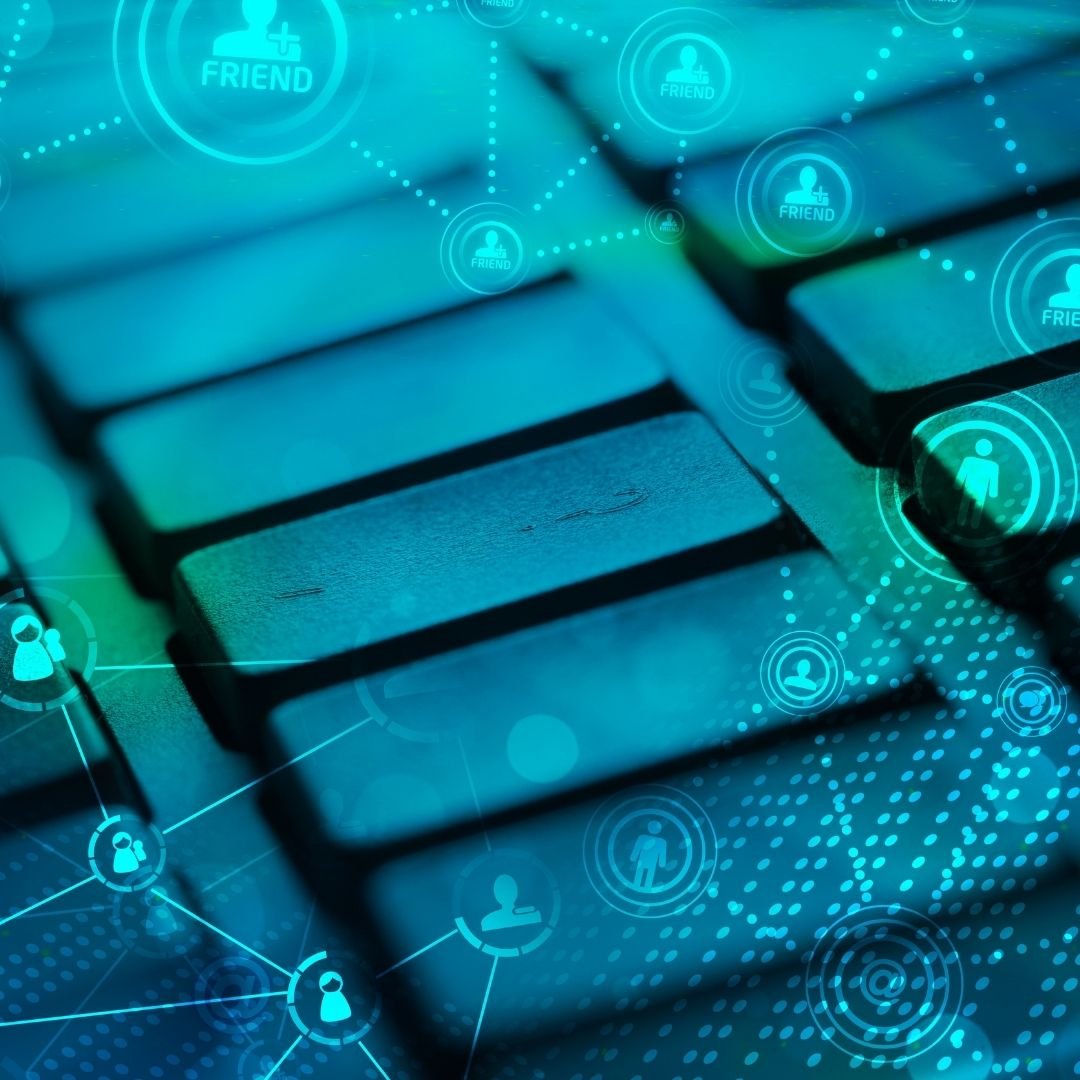 Close-up of a glowing keyboard representing the SIM platform